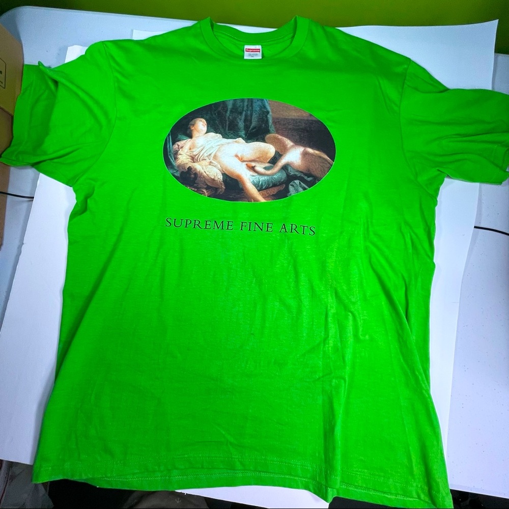 Supreme Fine Arts Mens XL Size Green Tee Shirt T-Shirt - Picture 1 of 5